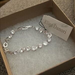 Eliot Danori Silver Bracelet with Sparkling Stones